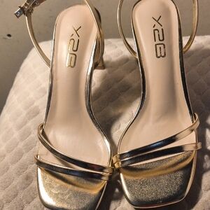 X2 Gold Metallic Stiletto Heels